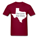 Texas The Lone Star State T-Shirt - burgundy