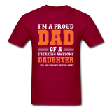 Proud Dad T-Shirt - dark red