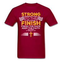 Strong to the Finish T-Shirt - dark red