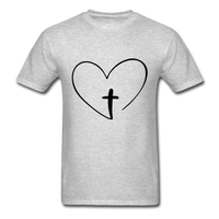 Heart Jesus T-Shirt - heather gray