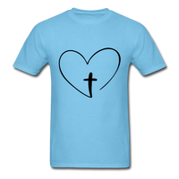 Heart Jesus T-Shirt - aquatic blue