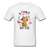 I Love My Cat T-Shirt - white