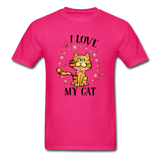 I Love My Cat T-Shirt - fuchsia