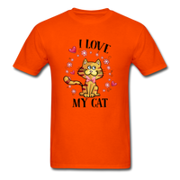 I Love My Cat T-Shirt - orange