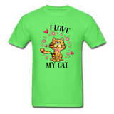 I Love My Cat T-Shirt - kiwi