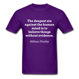 Believe Without Evidence T-Shirt - purple