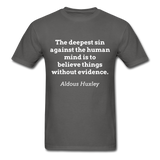 Believe Without Evidence T-Shirt - charcoal