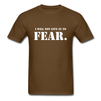 Give In To Fear T-Shirt - brown