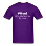 When God Says Go T-Shirt - purple